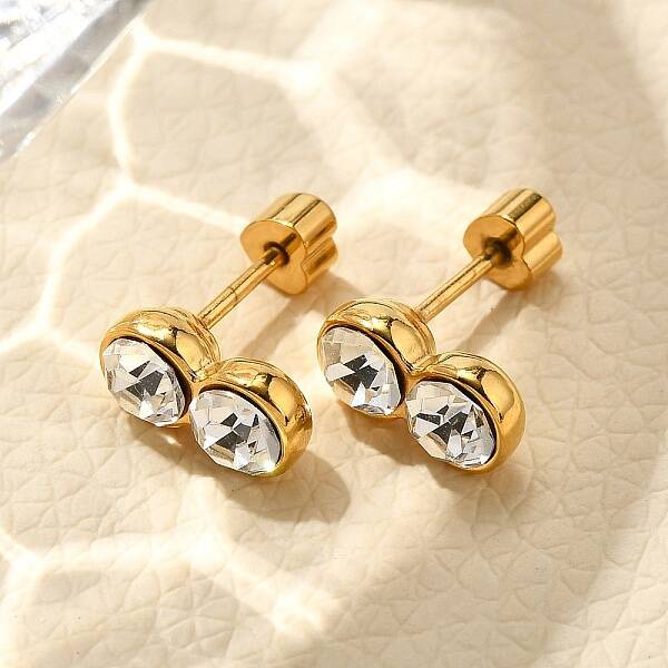 Ion Plating(IP) 304 Stainless Steel Stud Earrings