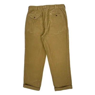Polo By Ralph Lauren Baggy Cord Trousers - 35? Waist Beige Cotton