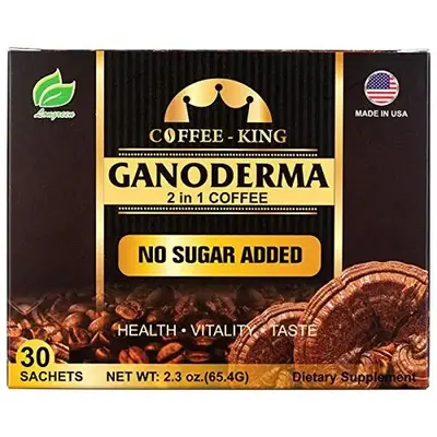 Ganoderma Reishi Coffee Mix, Instant 2-in-1 Mushroom Coffee with All Natural Ganoderma Lucidum. A Non Sugar Dietary Supplemen...