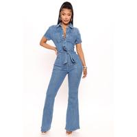 Texas Baby Denim Jumpsuit - Medium Wash