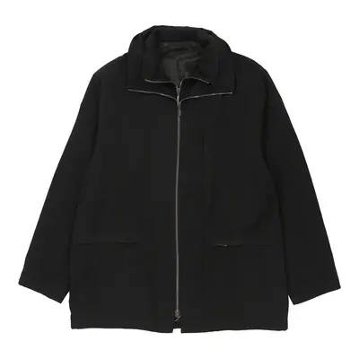 Armani Jacket - Large Black Polyester Blend