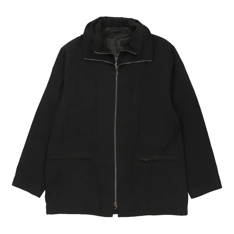Armani Jacket - Large Black Polyester Blend