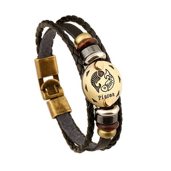 Braided Cowhide Cord Multi-Strand Bracelets