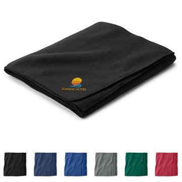 50 Promotional Budget Fleece Blanket - Lightweight & Polyester