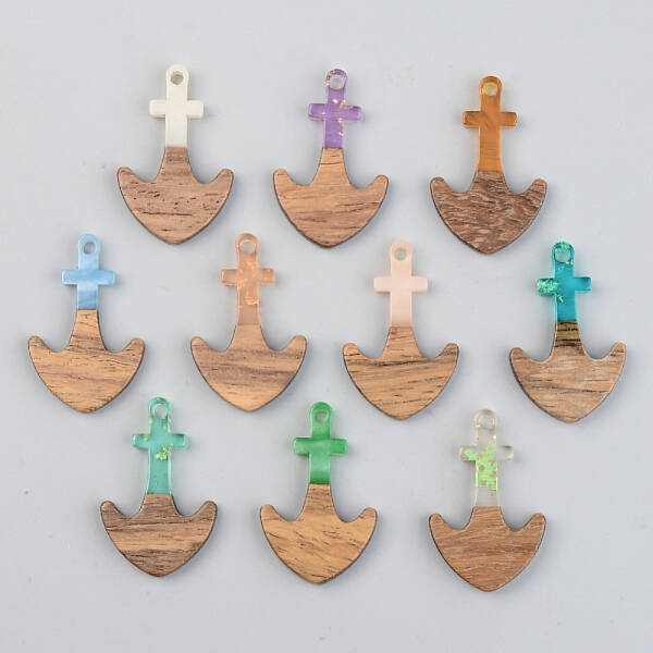 Resin & Walnut Wood Pendants