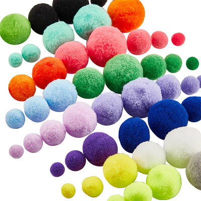 10 Bags 10 Colors DIY Doll Craft Polyester Pom Pom