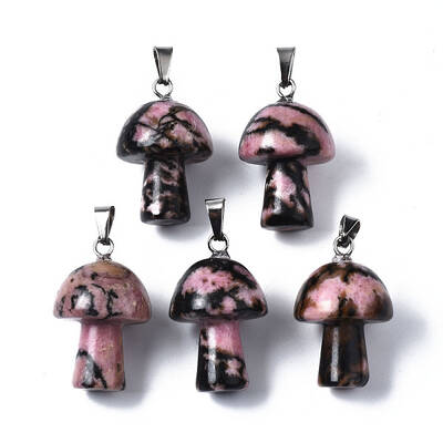 Natural Rhodonite Pendants