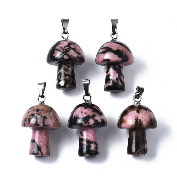 Natural Rhodonite Pendants