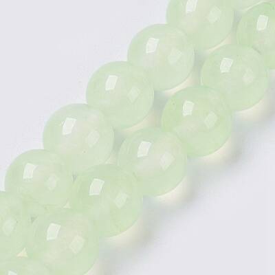 Natural White Jade Beads Strands