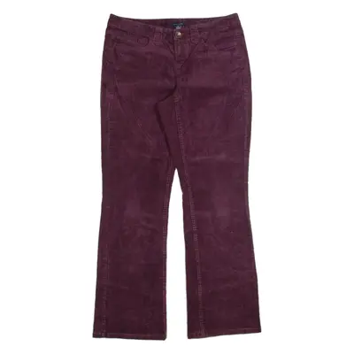 TOMMY HILFIGER Womens Corduroy Trousers Purple Regular Bootcut W32 L32