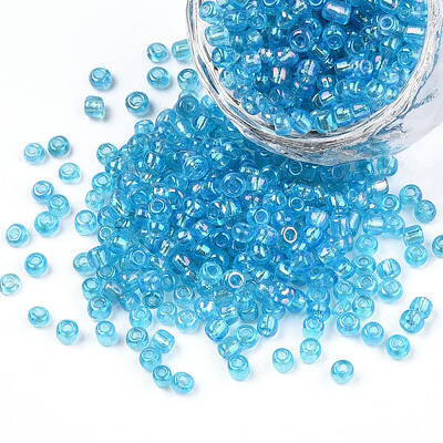 Round Transparent Colors Rainbow Glass Seed Beads