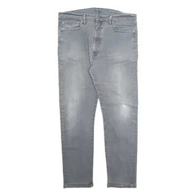 LEVI'S 522 Mens Jeans Grey Regular Straight Stone Wash W38 L32