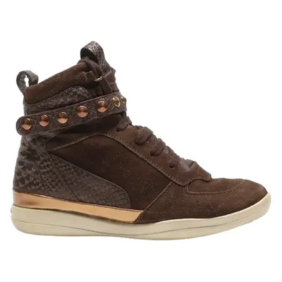 GEOX Lace-Up Boots Brown Synthetic Womens UK 6