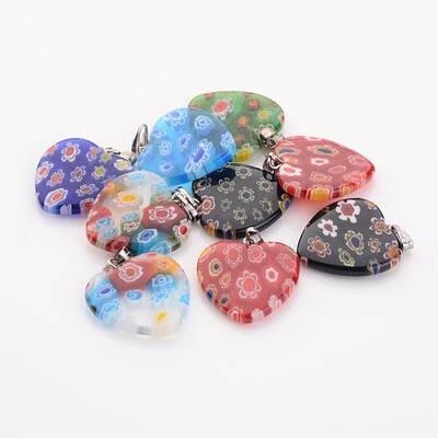 Handmade Millefiori Glass Pendants