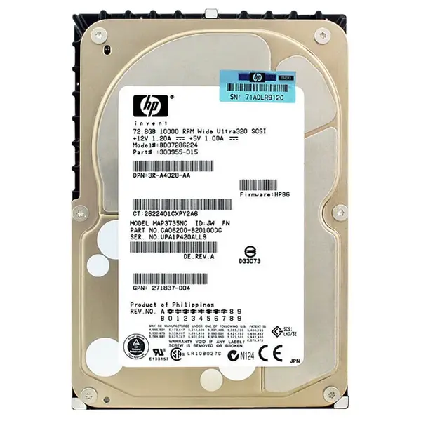 3R-A4028-AA HP 72.8GB Ultra-320 SCSI 10000 3.5-inch Hard Drive