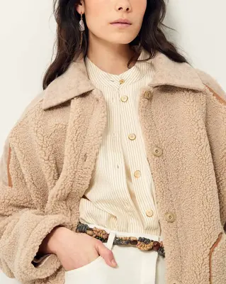Coat Icy Rocky Fossil | Color: FOSSIL | Size: S