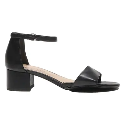 TAMARIS Strappy Heels Black Leather Womens UK 7