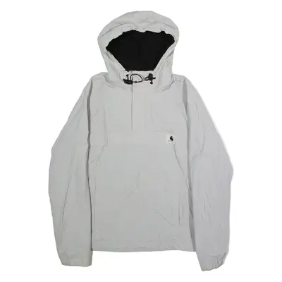 CARHARTT WIP Nimbus Womens Pullover Jacket Grey Nylon Hooded S