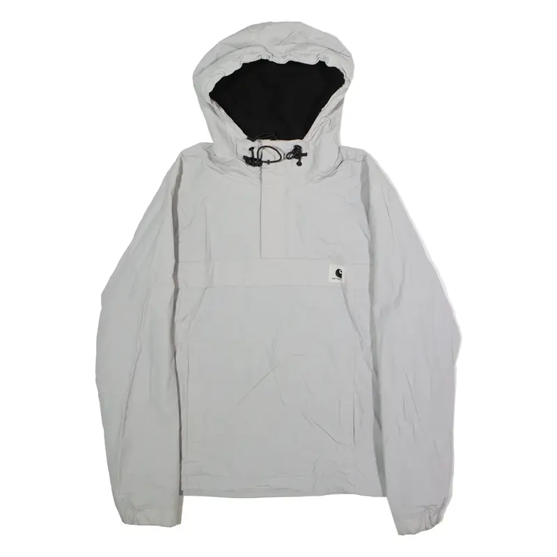 CARHARTT WIP Nimbus Womens Pullover Jacket Grey Nylon Hooded S