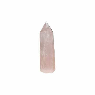 Natural Rose Quartz Hexagonal Prism Display Decorations