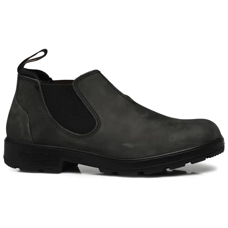 Blundstone 2035 Leather Unisex Slip On Shoes - Rustic Black - Size:US 11 Women / 9 Men