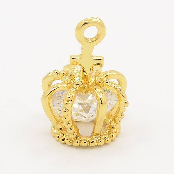 Brass Micro Pave Cubic Zirconia Pendants