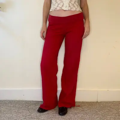 Terranova Trousers - Small Red Cotton