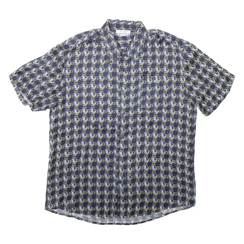Mens Shirt Black Geometric M