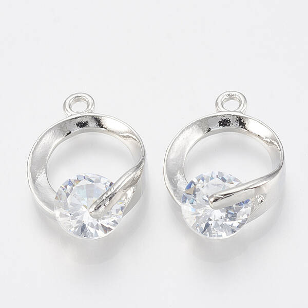 Alloy Cubic Zirconia Pendants