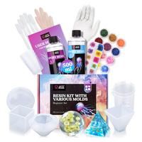 16OZ Resin Molds Silicone Kit Complete Set Bundle with Sphere, Pyramid Molds, Resin Epoxy Starter Kit & Coaster Molds Kit for...