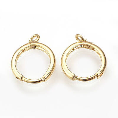 Brass Huggie Hoop Earring Findings