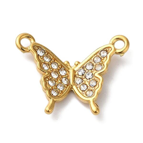 PVD Vacuum Plating 304 Stainless Steel Rhinestone Pendants