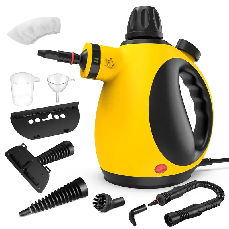 Pressurized Handheld Multi-Surface Natural Steam Cleaner, Handheld Steam Cleaner with 9 pcs Accessories, Multi-Purpose Steame...