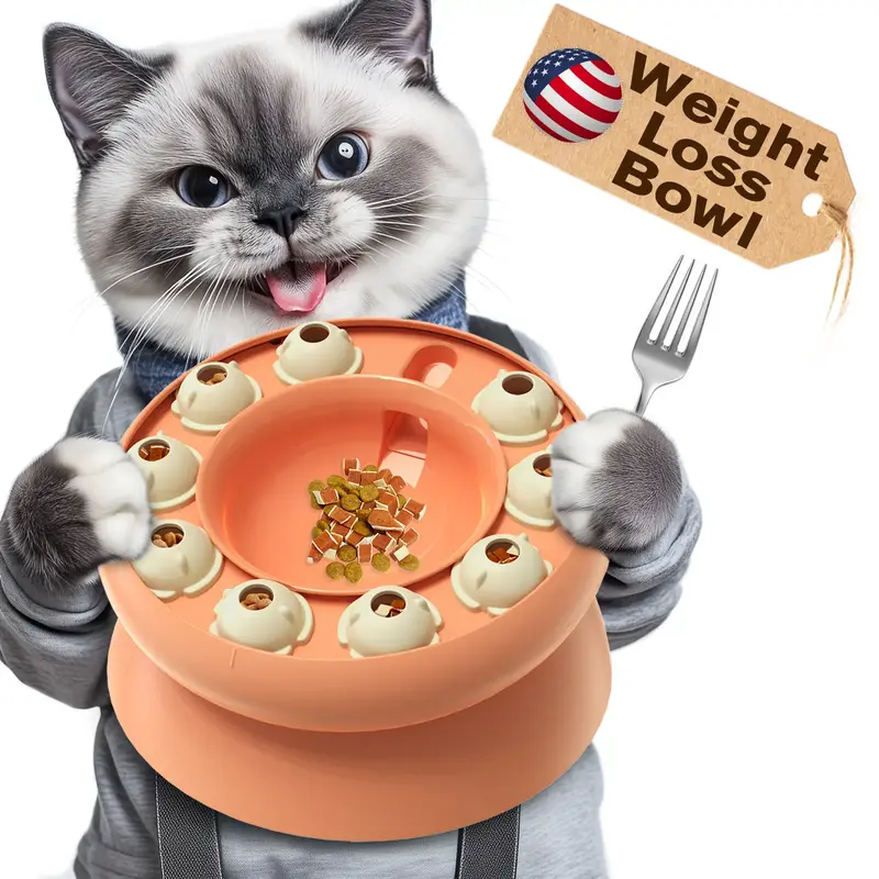 KADTC Cat Puzzle Toy Treat Dispenser Kitten Weight Loss Bowl Puzzles Slow Feeder Food Dispensing Kitty Enrichment Toys Brain ...