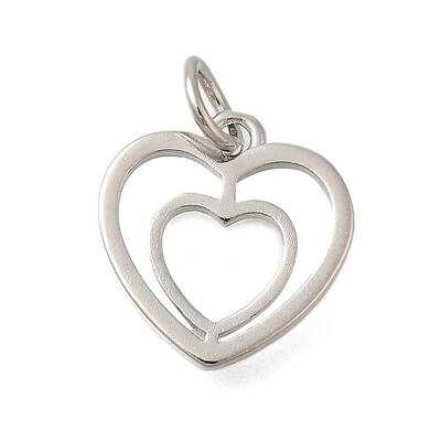 Heart Rack Plating Brass Charms