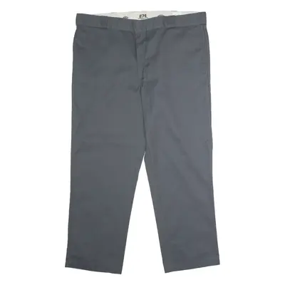 DICKIES 874 Workwear Mens Twill Trousers Grey Classic Straight W44 L30