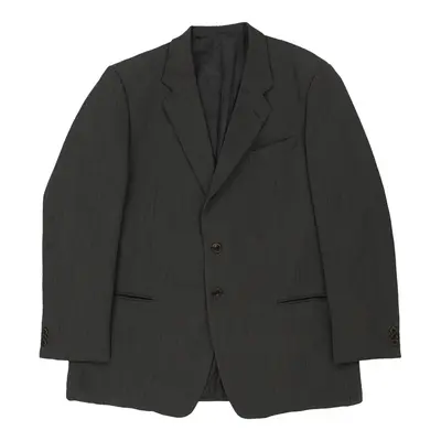 Armani Pinstripe Blazer - 2XL Grey Cotton
