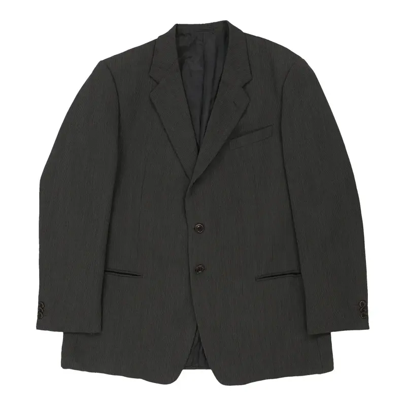 Armani Pinstripe Blazer - 2XL Grey Cotton