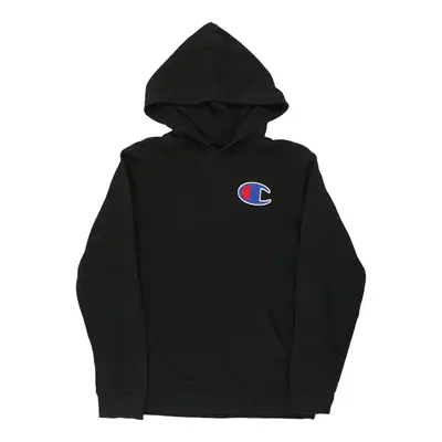 Age 12-13 Champion Hoodie - Large Black Cotton Blend