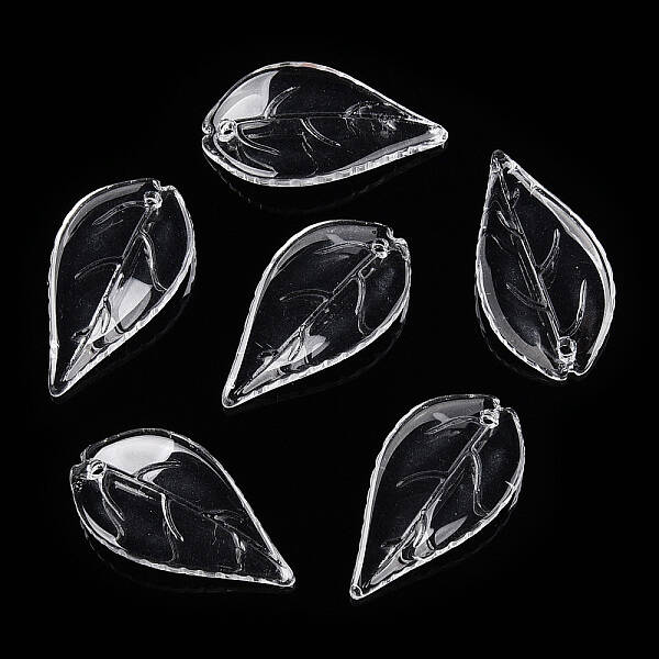 Transparent Glass Petal Beads