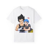 Vegeta and Bulma Love Graphic T-Shirt, Dragon Ball Couple Tee, Anime Lover Shirt, Graphic Tee