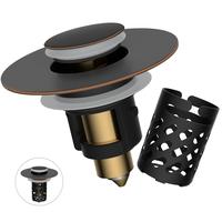 All Metal Bathroom Sink Stopper, Pop Up Sink Drain Strainer with Removable Stainless Steel Filter Basket, Universal for 1.1\
