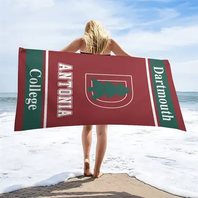 Red Custom Name College Beach Towel Holiday Gifts - Aperturee