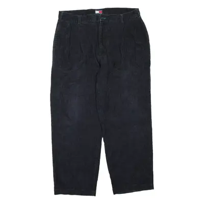 TOMMY HILFIGER Mens Corduroy Trousers Blue Regular Straight W38 L30