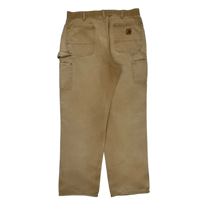 Carhartt Carpenter Trousers - 38? Waist Beige Cotton