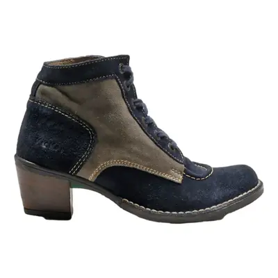 KICKERS Ankle Boots Blue Leather Womens UK 4