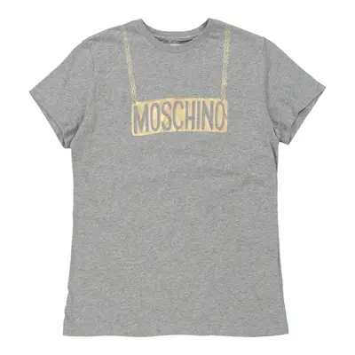 14 Years Moschino Spellout T-Shirt - Medium Grey Cotton | Size: medium