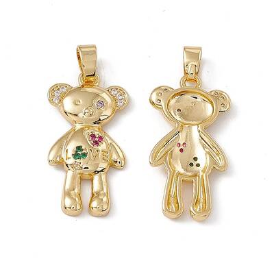 Brass Micro Pave Cubic Zirconia Pendant