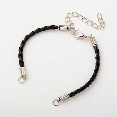 Braided PU Leather Cord Bracelet Making