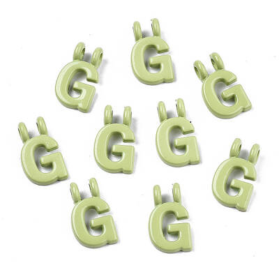 Spray Painted Alloy  2-Loop Link Pendants